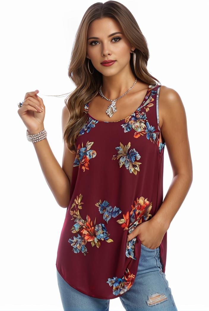 plus size boho tank top women s plus paisley print square neck medium stretch ruched tank top 133395