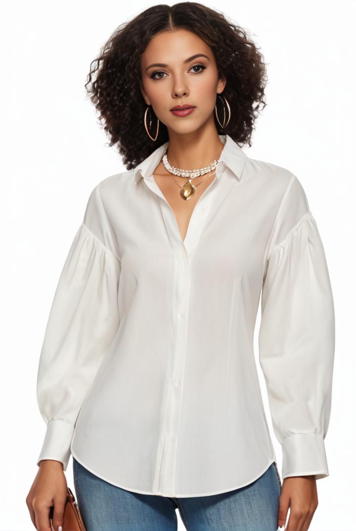 plus size casual blouse women s plus solid button up lantern sleeve turn down collar nipped waist blouse 133427