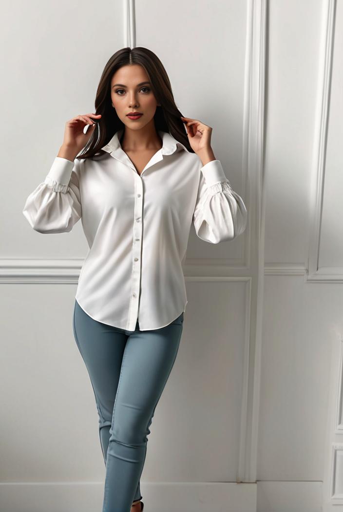 plus size casual blouse women s plus solid button up lantern sleeve turn down collar nipped waist blouse 133435