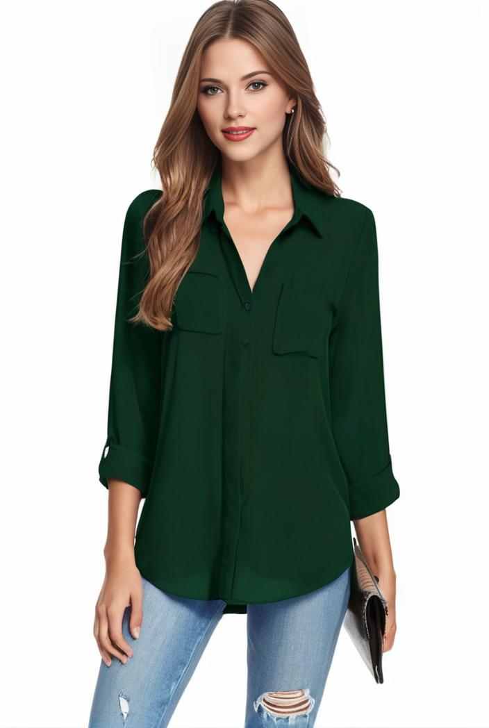 plus size casual blouse women s plus solid half sleeve turn down collar tunic top 133439