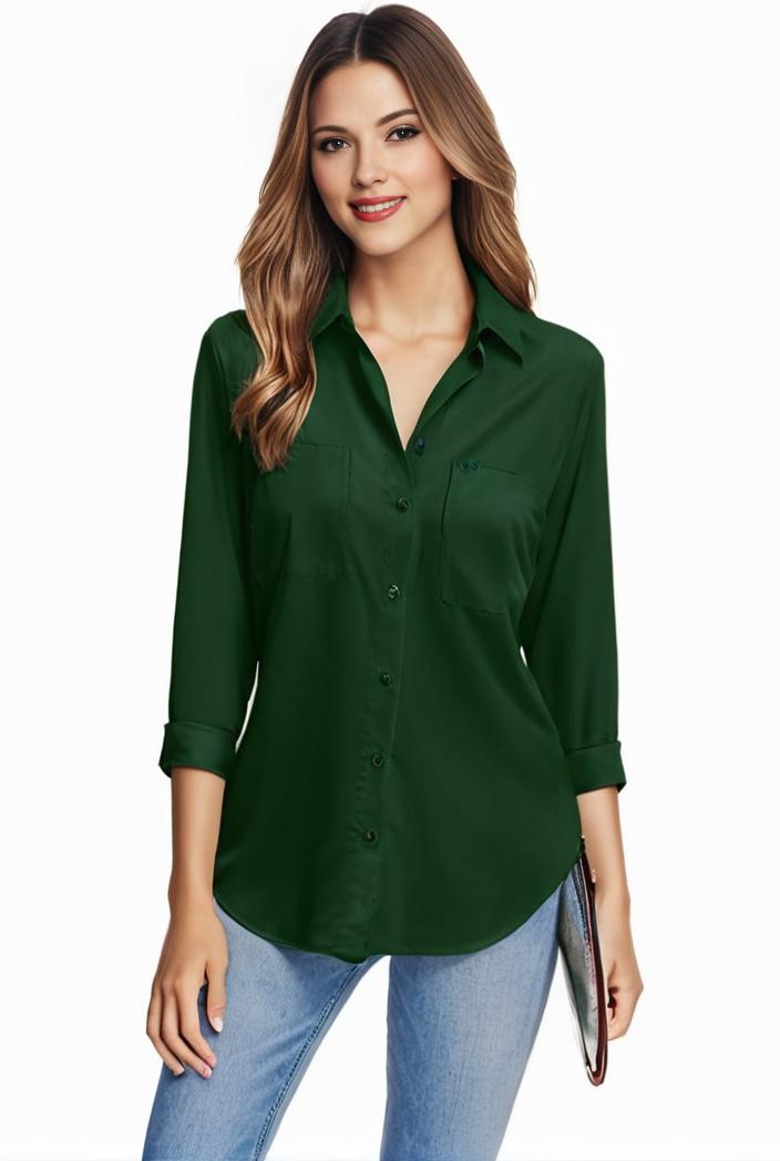 plus size casual blouse women s plus solid half sleeve turn down collar tunic top 133440