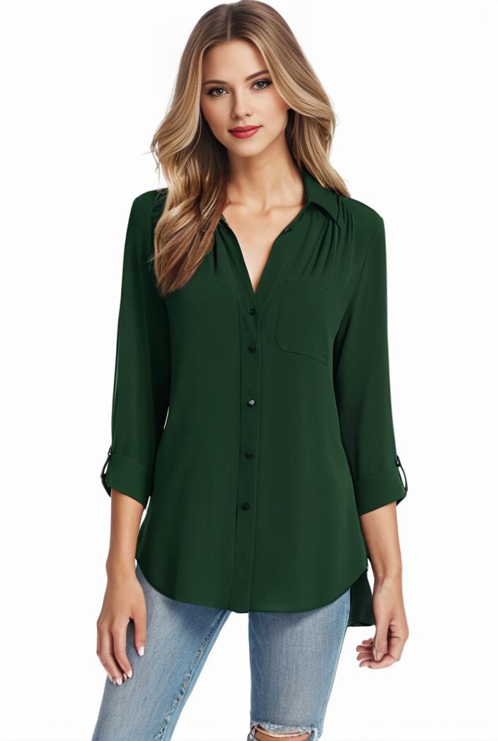 plus size casual blouse women s plus solid half sleeve turn down collar tunic top 133442