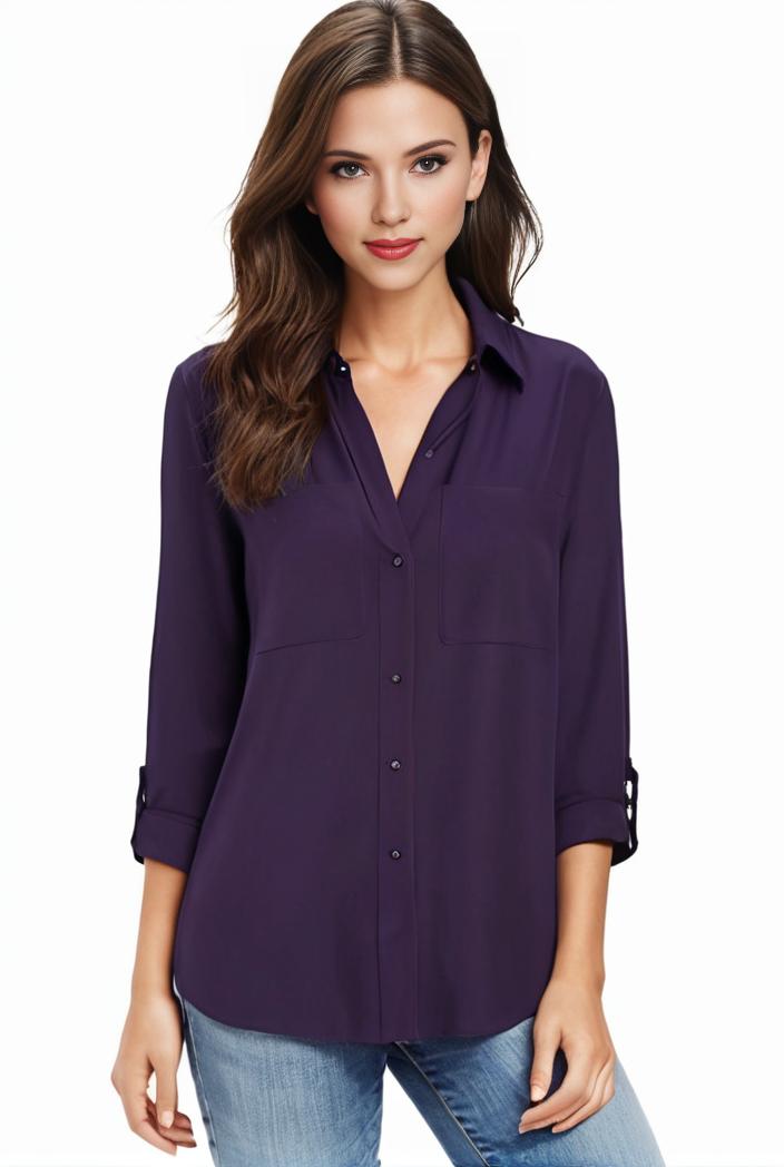 plus size casual blouse women s plus solid half sleeve turn down collar tunic top 133447