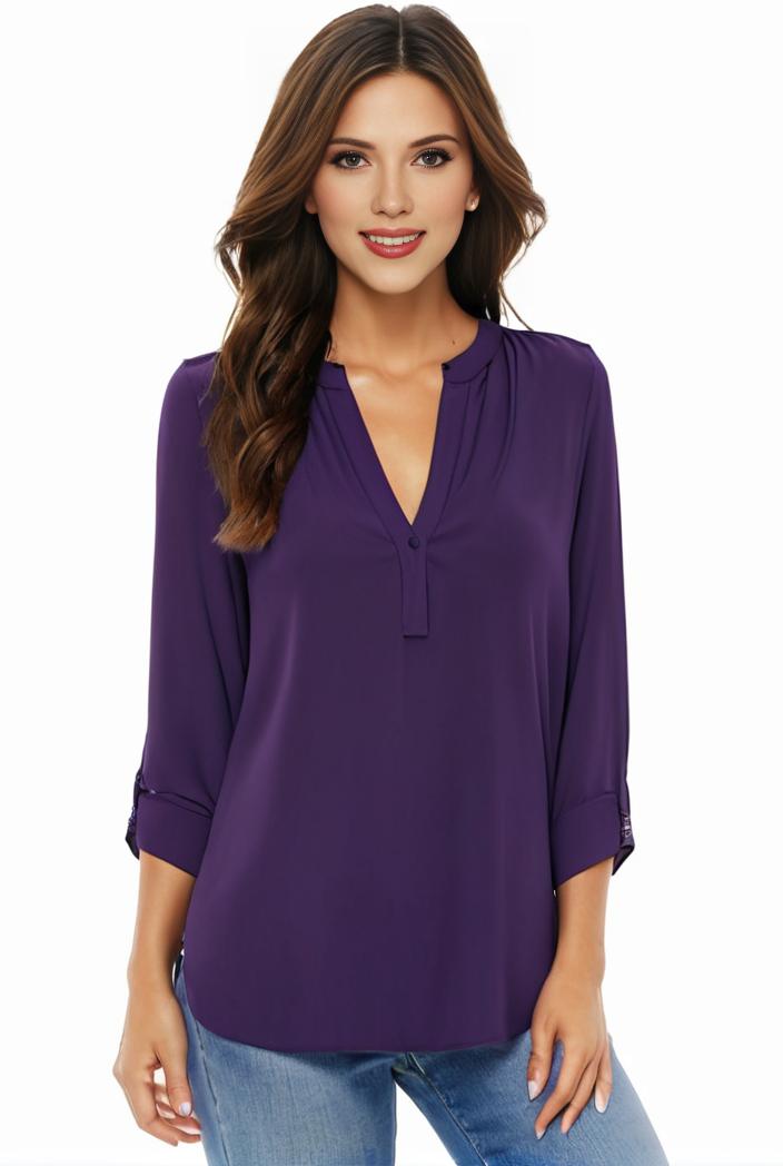 plus size casual blouse women s plus solid half sleeve turn down collar tunic top 133452