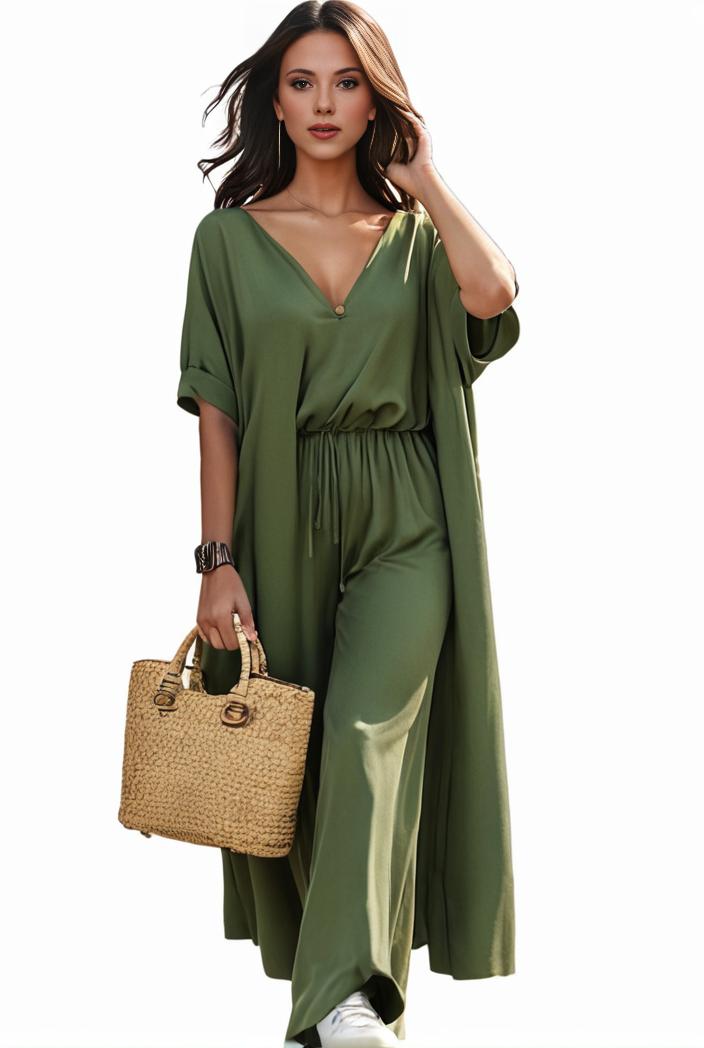 plus size casual dress women s plus solid v neck short sleeve ruffle trim smock dress 133497