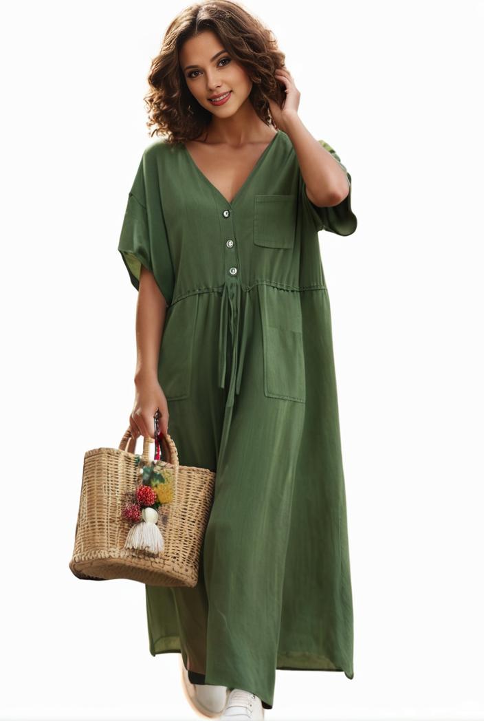 plus size casual dress women s plus solid v neck short sleeve ruffle trim smock dress 133501