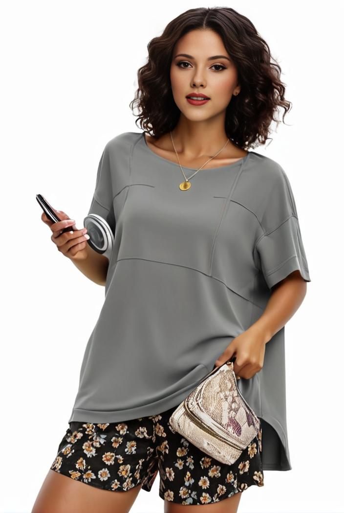 plus size casual pajama two piece set women s plus leopard heart print short sleeve tee shorts pajama 2 piece set 133699