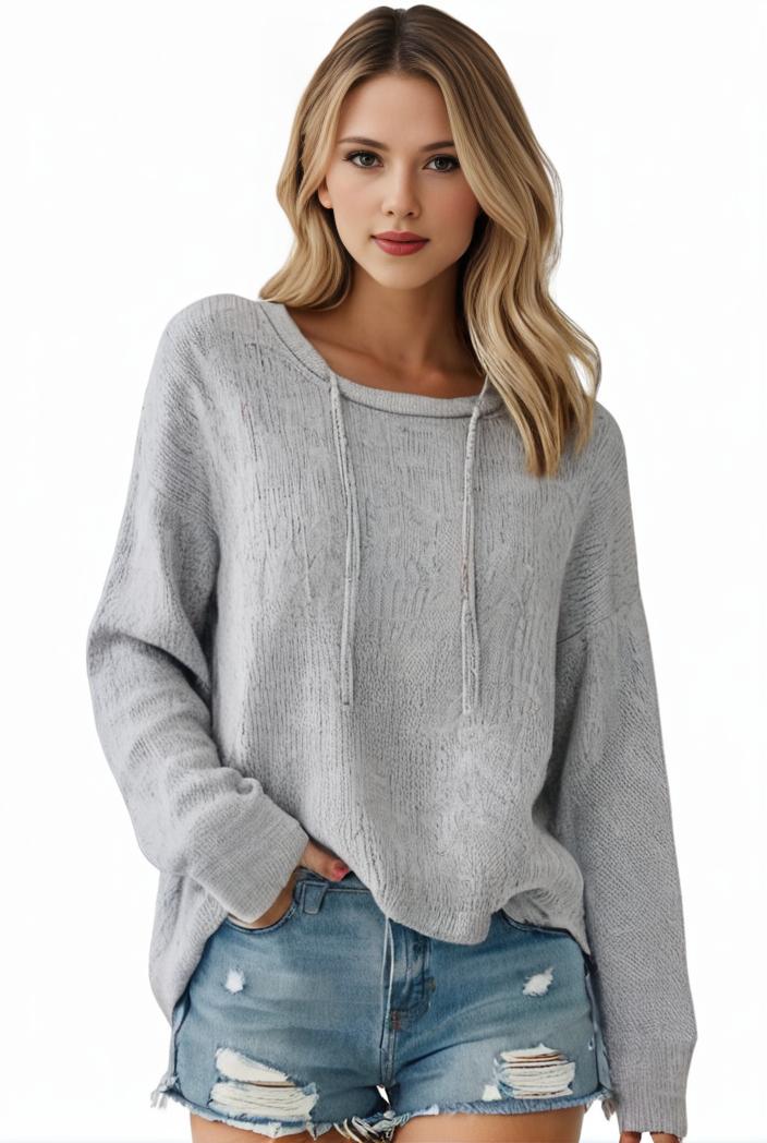 plus size casual sweater women s plus solid long sleeve round neck slight stretch loose sweater 133727
