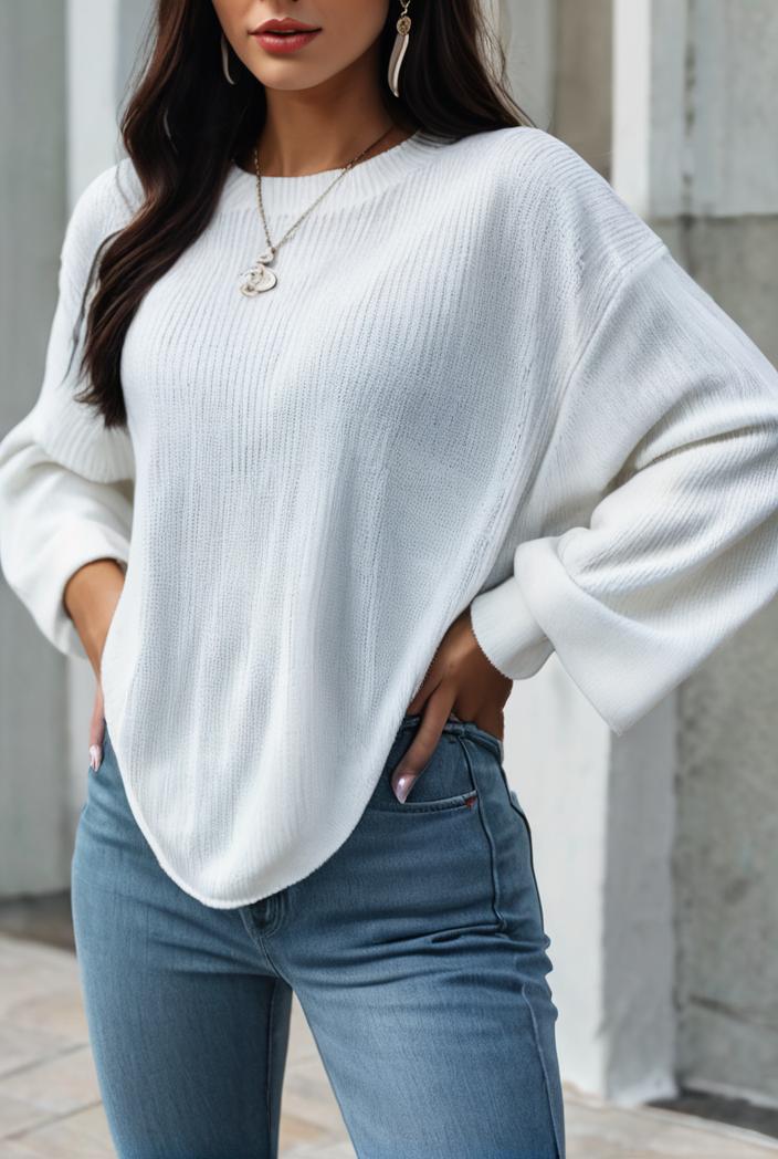 plus size casual sweatshirt women s plus solid waffle pattern long sleeve round neck sweatshirt 133924
