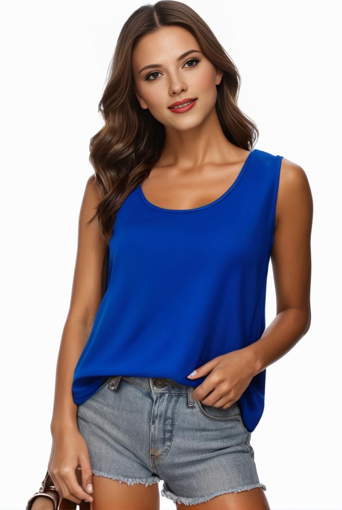 plus size casual tank top women s plus solid square neck pleated medium stretch tank top 134153
