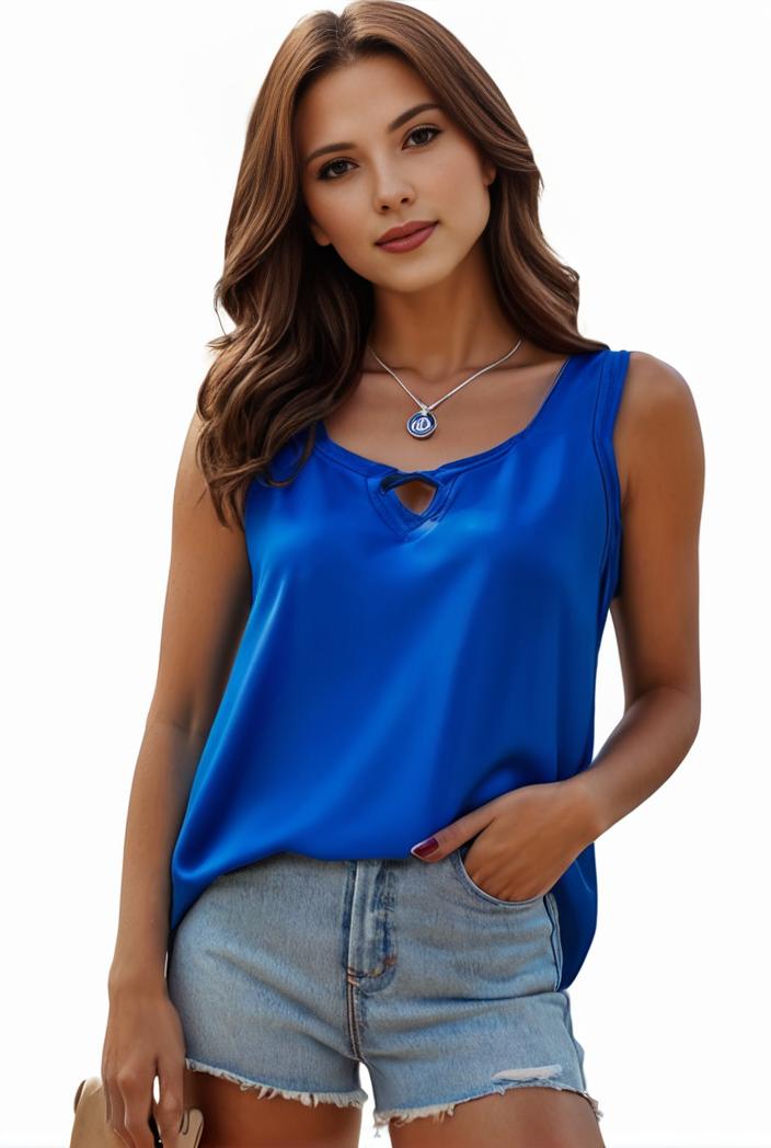plus size casual tank top women s plus solid square neck pleated medium stretch tank top 134156