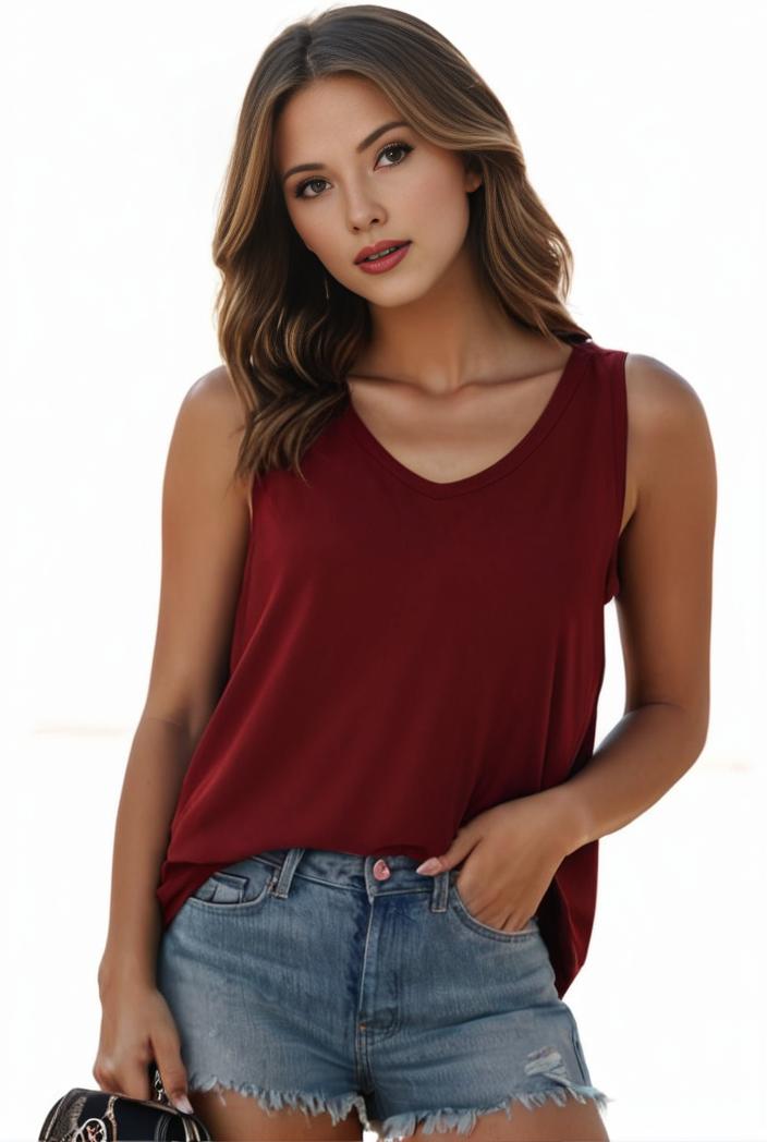 plus size casual tank top women s plus solid square neck pleated medium stretch tank top 134165