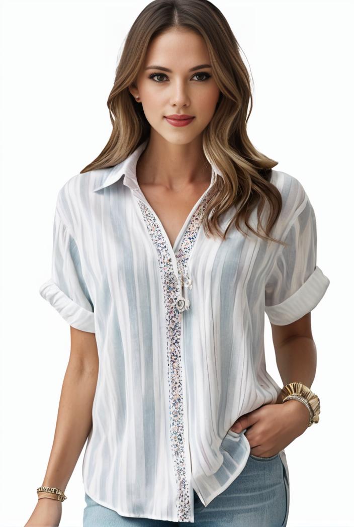 plus size elegant blouse women s plus solid contrast lace ribbed puff sleeve v neck shirt top 134393