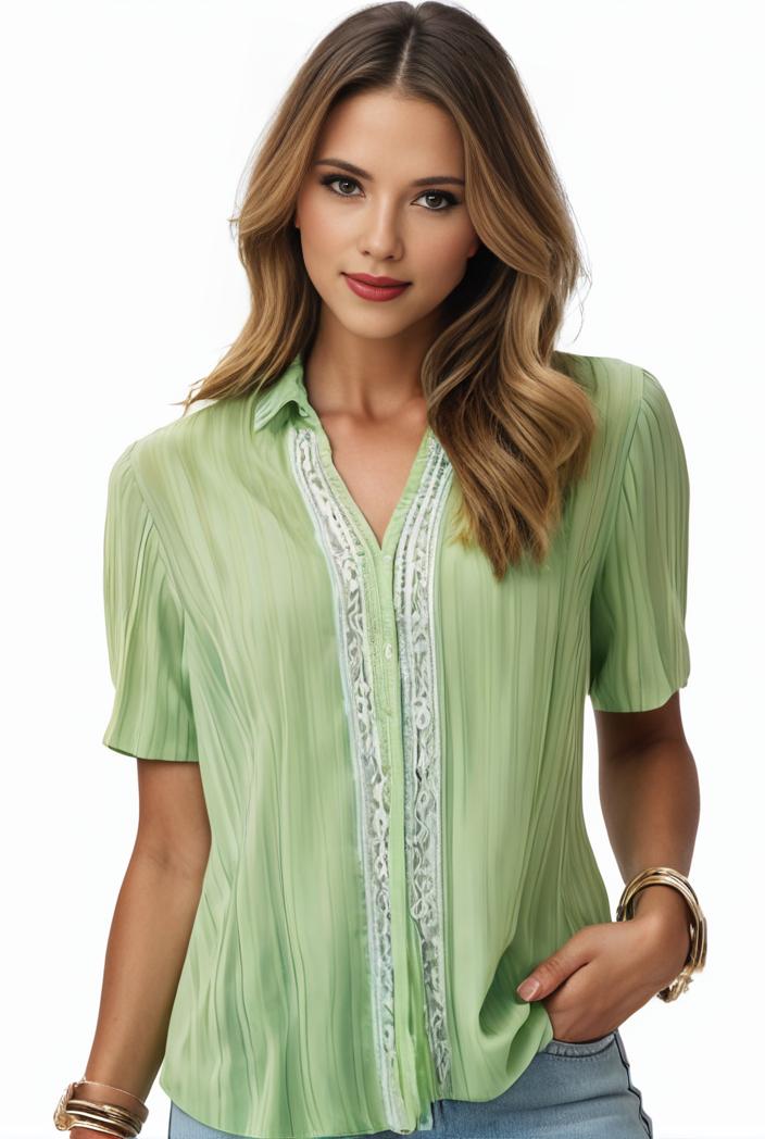 plus size elegant blouse women s plus solid contrast lace ribbed puff sleeve v neck shirt top 134411