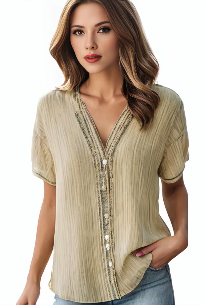 plus size elegant blouse women s plus solid contrast lace ribbed puff sleeve v neck shirt top 134434