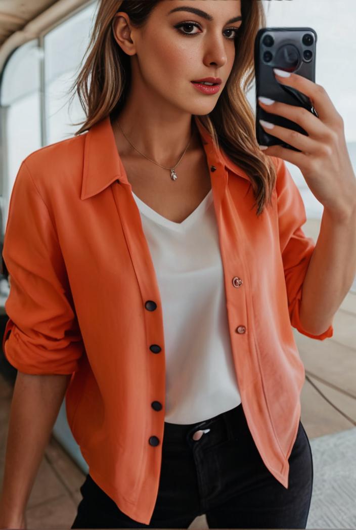 women s solid open front blazer with long sleeves for office wear 124343
