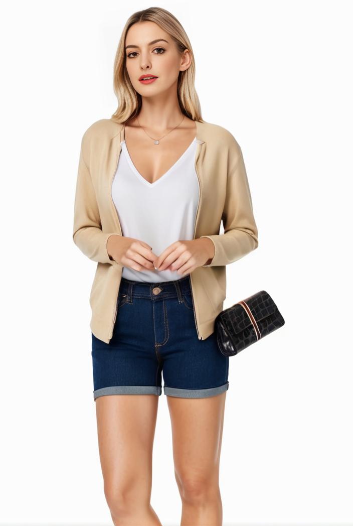 women s solid open front blazer with long sleeves for office wear 124363