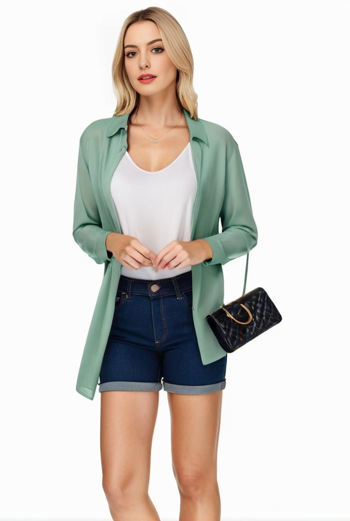 women s solid open front blazer with long sleeves for office wear 124375