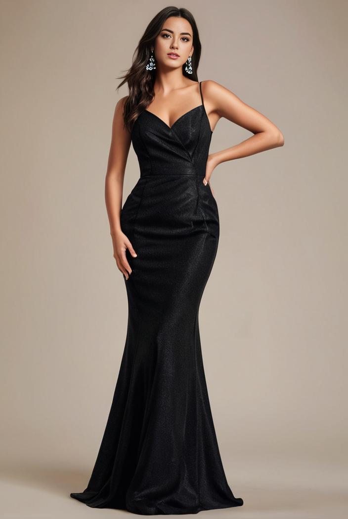 glitter spaghetti strap u veck open back bodycon stretchy evening dress 102215