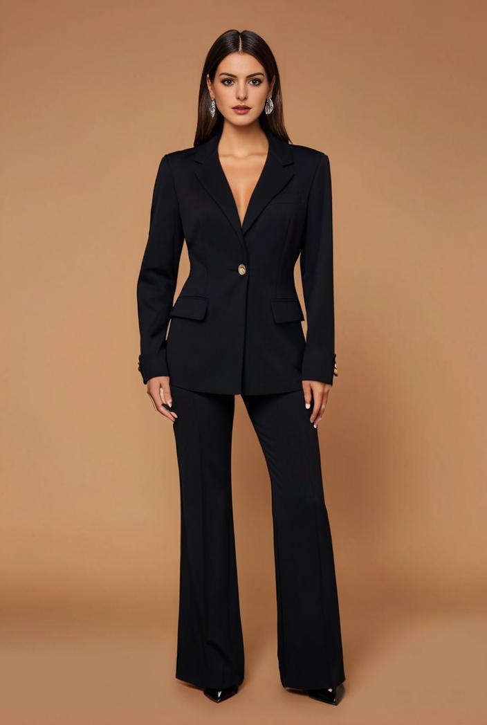 flared high waist trousers stylish bottoms perfect for spring autumn women s apparel 140530