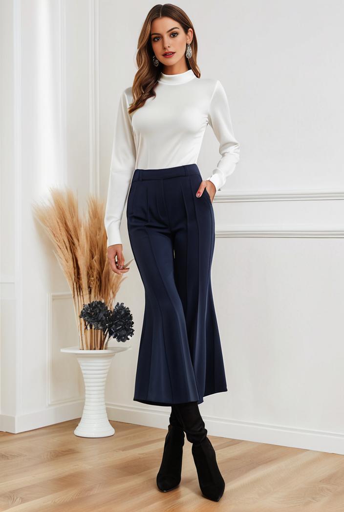 mermaid denim skirt with slant pockets stretch high waist women s denim midi skirt 144236
