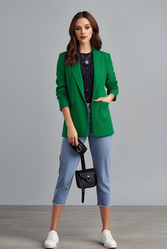 office work lapel stylish button front blazer 125027
