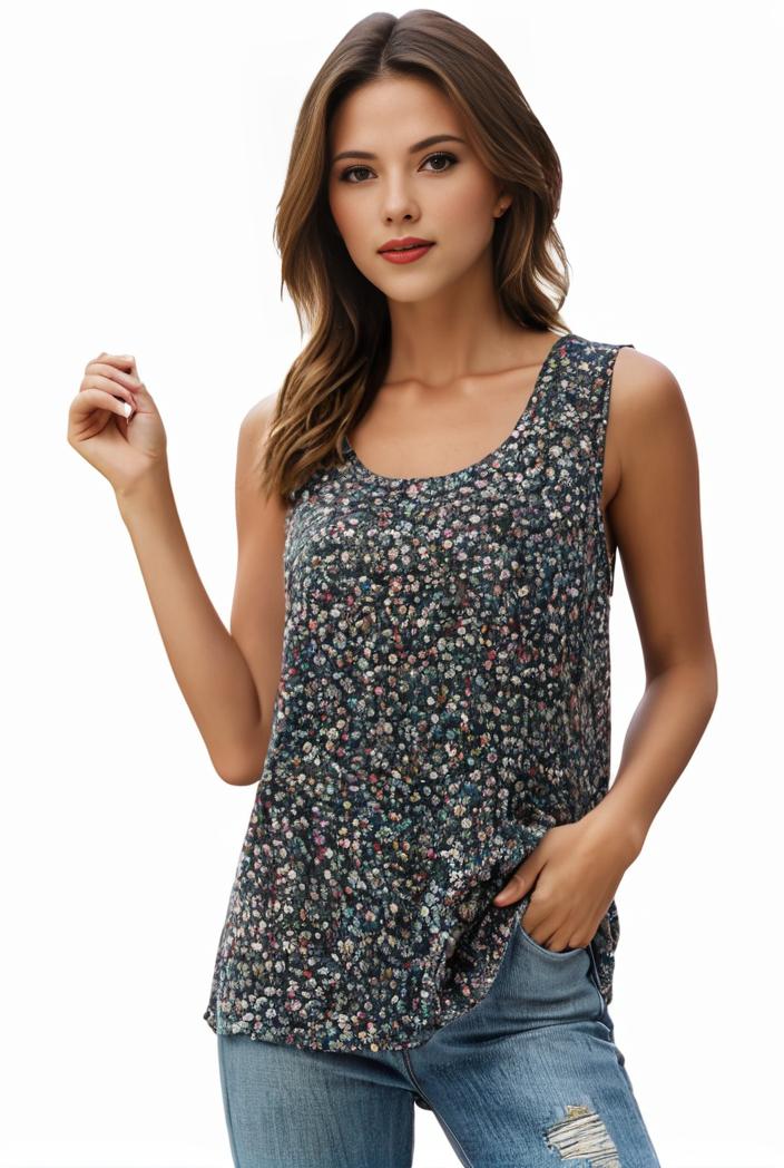 plus size boho tank top women s plus paisley print square neck medium stretch ruched tank top 127249