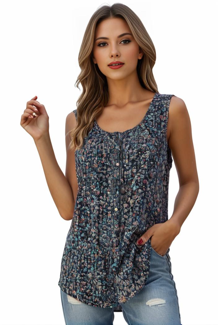 plus size boho tank top women s plus paisley print square neck medium stretch ruched tank top 127251