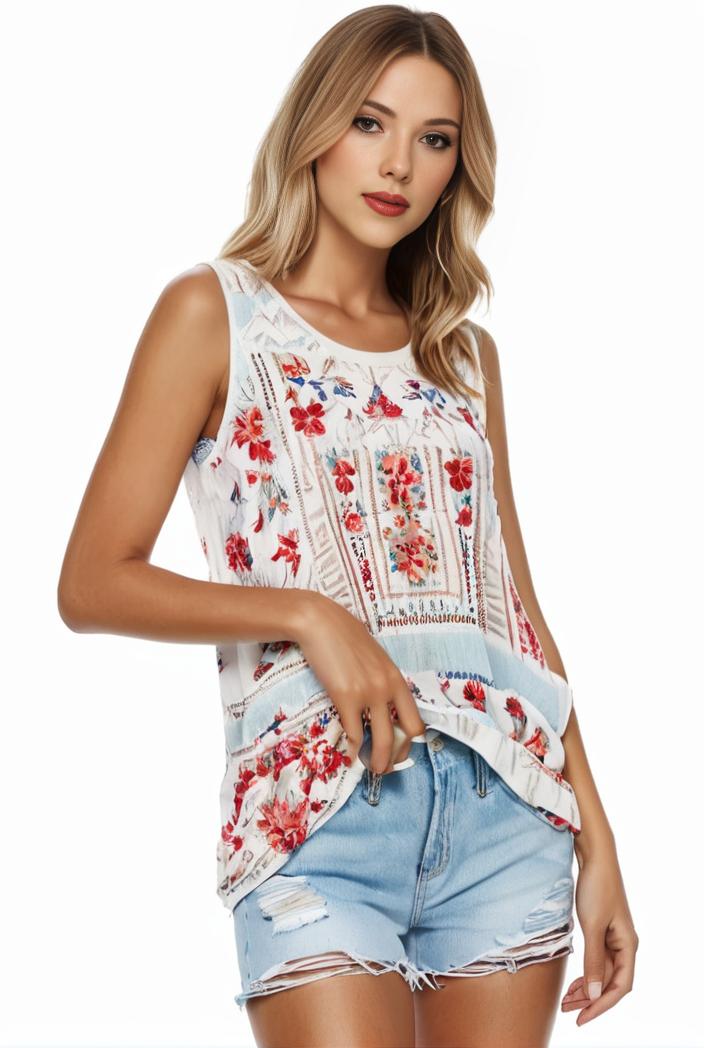 plus size boho tank top women s plus paisley print square neck medium stretch ruched tank top 127257