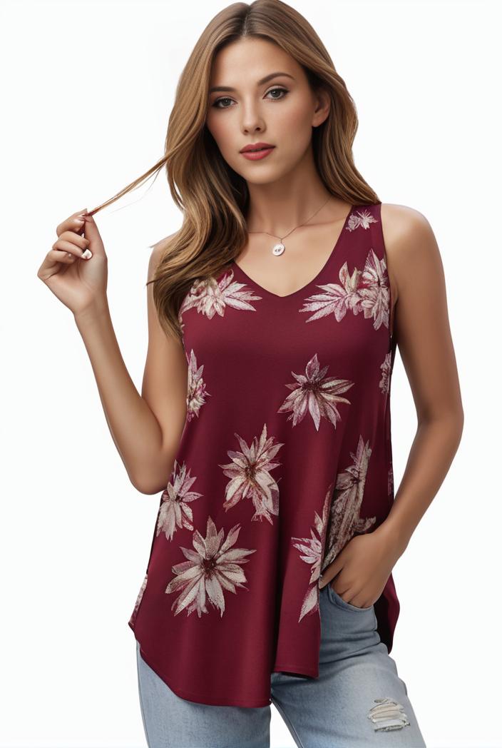 plus size boho tank top women s plus paisley print square neck medium stretch ruched tank top 127285