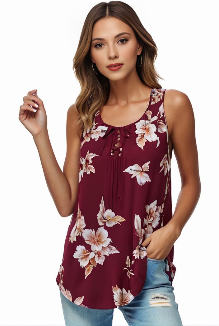 plus size boho tank top women s plus paisley print square neck medium stretch ruched tank top 127287