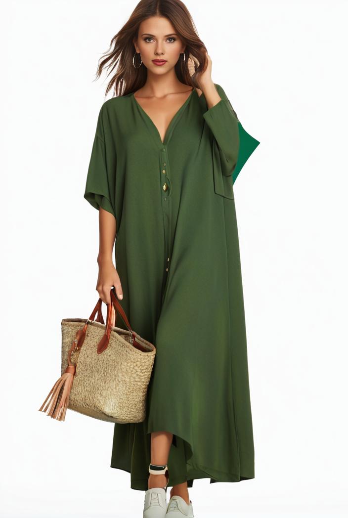 plus size casual dress women s plus solid v neck short sleeve ruffle trim smock dress 127389