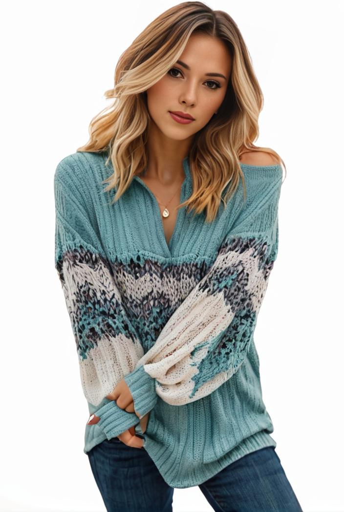 plus size casual sweatshirt women s plus geometric print long sleeve round neck half zipper slight stretch pullover top 127683