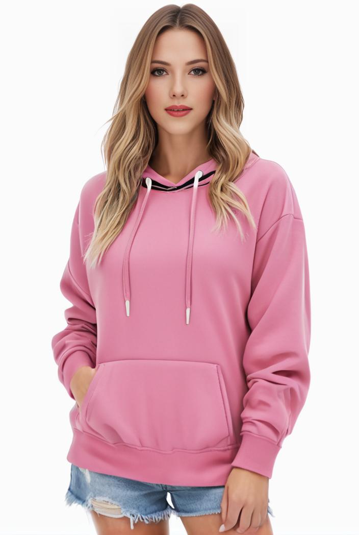 plus size casual sweatshirt women s plus solid cut out long sleeve slight stretch drawstring hoodie with pocket 127773