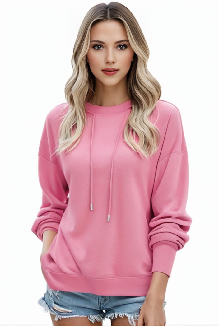 plus size casual sweatshirt women s plus solid cut out long sleeve slight stretch drawstring hoodie with pocket 127776