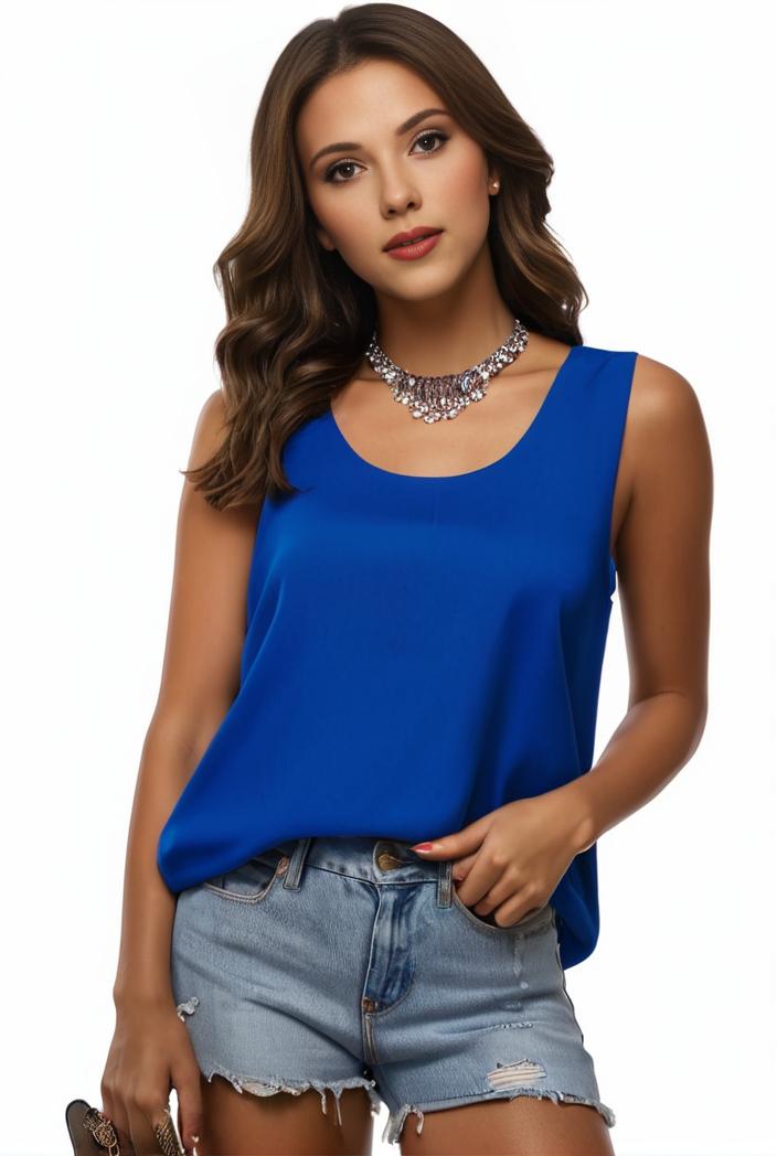 plus size casual tank top women s plus solid square neck pleated medium stretch tank top 128049