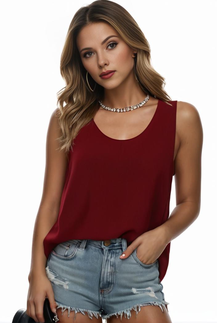 plus size casual tank top women s plus solid square neck pleated medium stretch tank top 128056