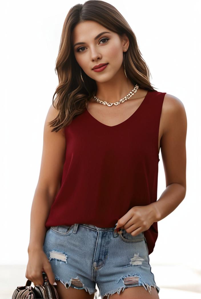 plus size casual tank top women s plus solid square neck pleated medium stretch tank top 128057