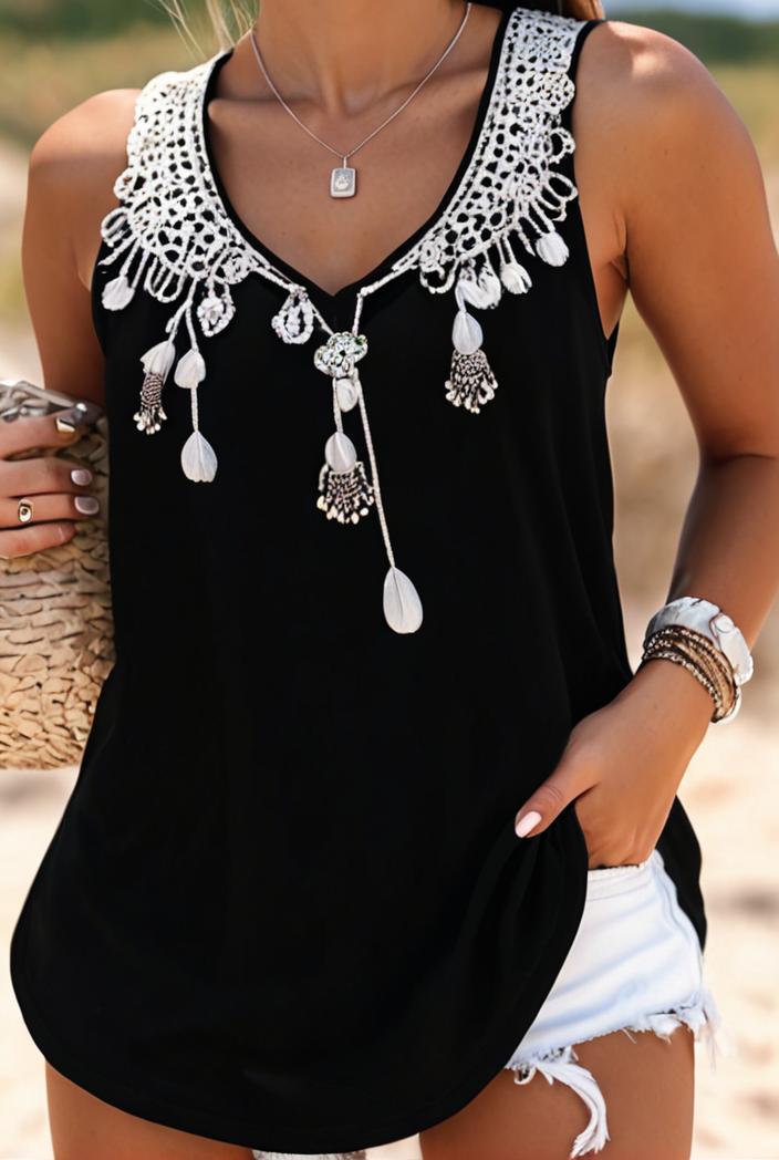 plus size casual top women s plus floral print v neck slight stretch tank top 128115