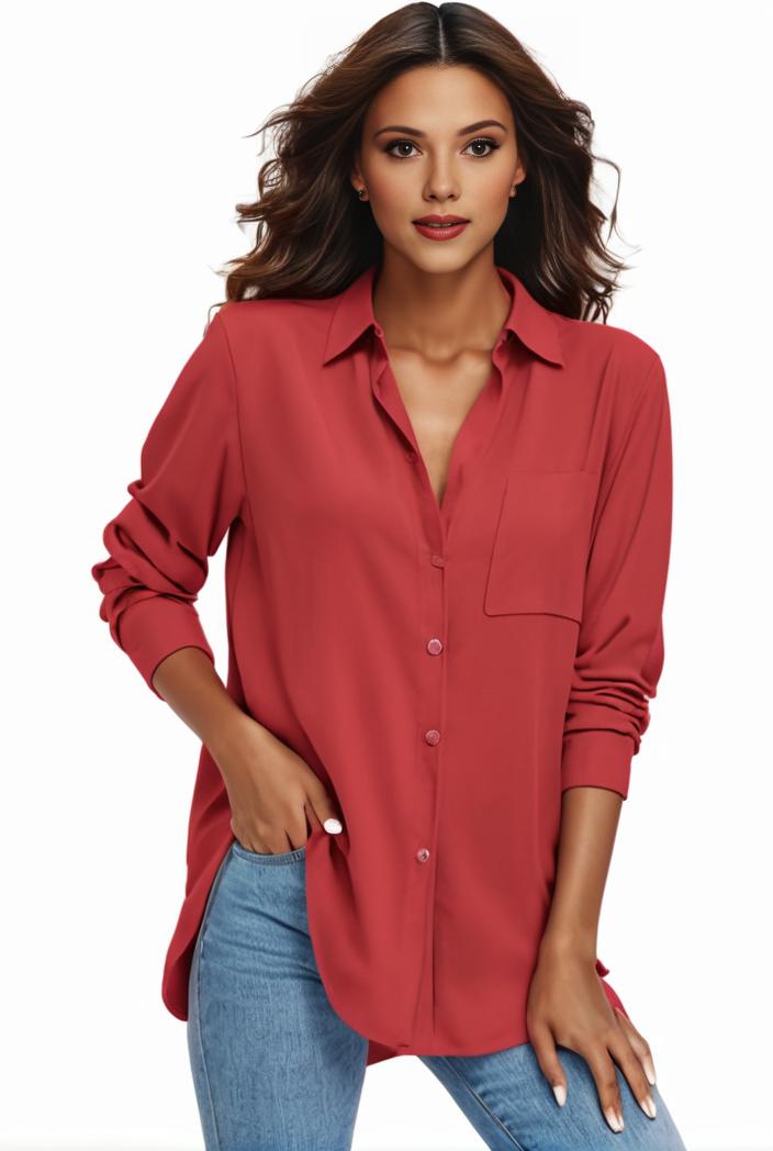 plus size formal shirt women s plus plain long sleeve turn down collar button up workwear shirt 129692