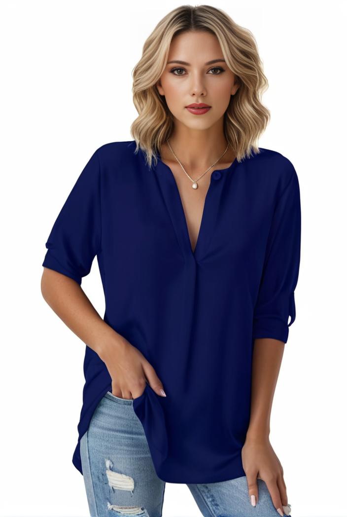 plus size formal shirt women s plus plain long sleeve turn down collar button up workwear shirt 129715