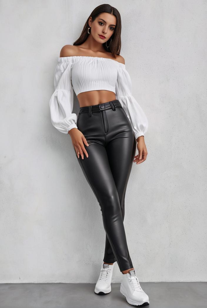 slim fit drawstring denim jeans with elastic waist for women 100518