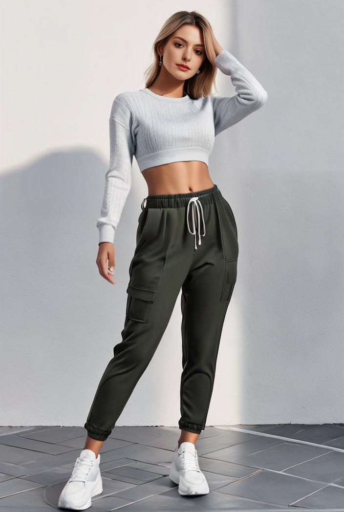 slim fit drawstring denim jeans with elastic waist for women 100539