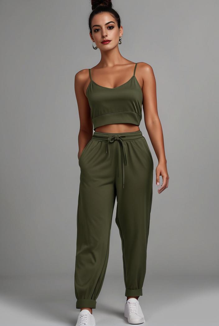 stylish sleeveless jumpsuit with tie waist and flap pockets for women 103082