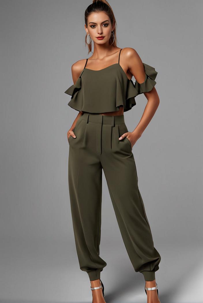 stylish sleeveless jumpsuit with tie waist and flap pockets for women 103123