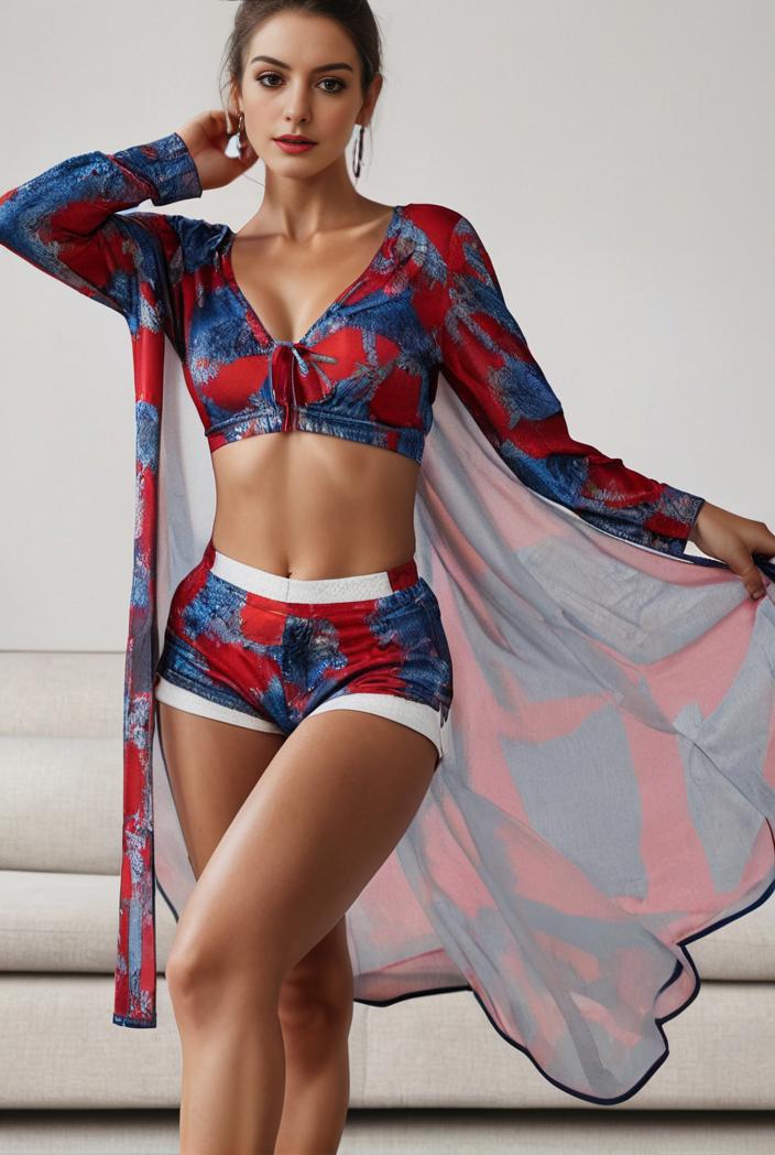 3 pieces sexy print bikini women high waist swimsuit cover up swimwear female lady bathing suit swimming summer beachwear 109094