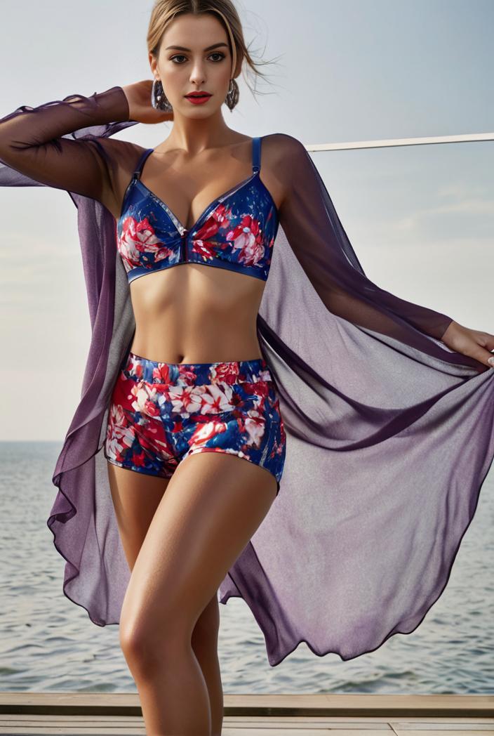 3 pieces sexy print bikini women high waist swimsuit cover up swimwear female lady bathing suit swimming summer beachwear 109099
