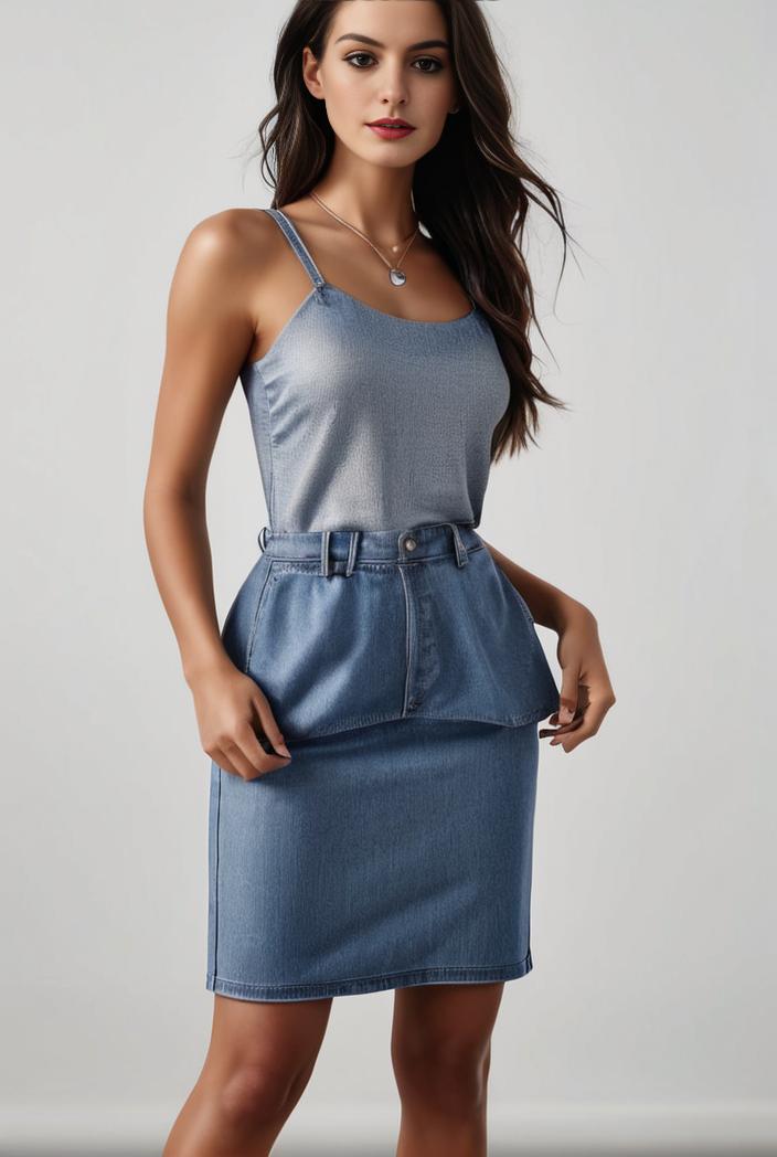 blue denim jumpsuit with distressed ripped details for women 109948