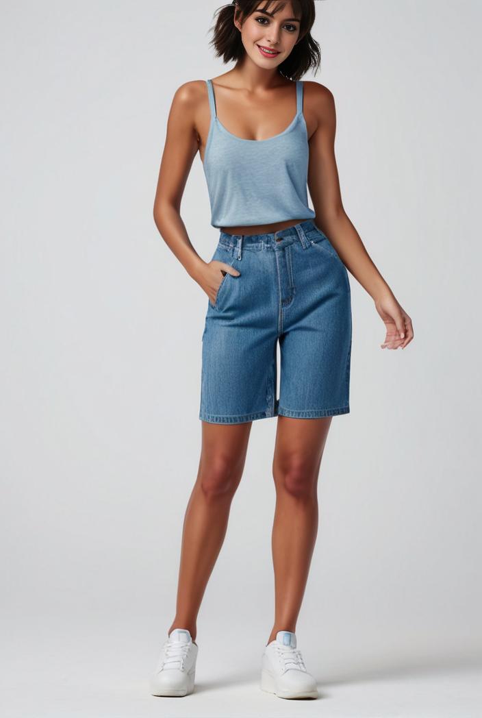 blue denim jumpsuit with distressed ripped details for women 109960