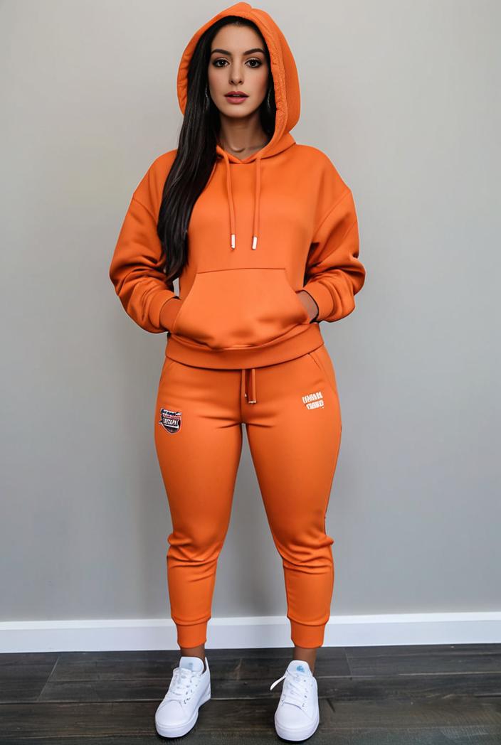 casual drawstring pants and hoodie combo set for women 112641